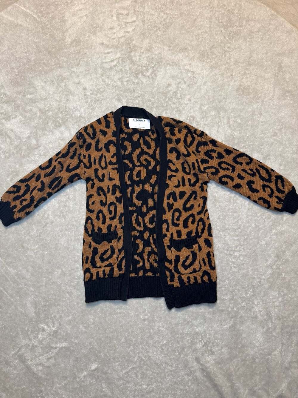 Old Navy Toddler Girl Leopard Print Open-Front Cardigan Sweater
